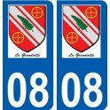 27 de Léry logotipo de la etiqueta engomada de la placa de pegatinas de la ciudad