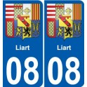 27 de Léry escudo de armas de la etiqueta engomada de la placa de pegatinas de la ciudad