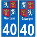 40 Gascogne sticker plate
