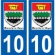 10 Léry logo autocollant plaque stickers ville