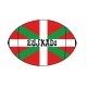 Ballon Rugby Euskadi autocollant sticker adhesif