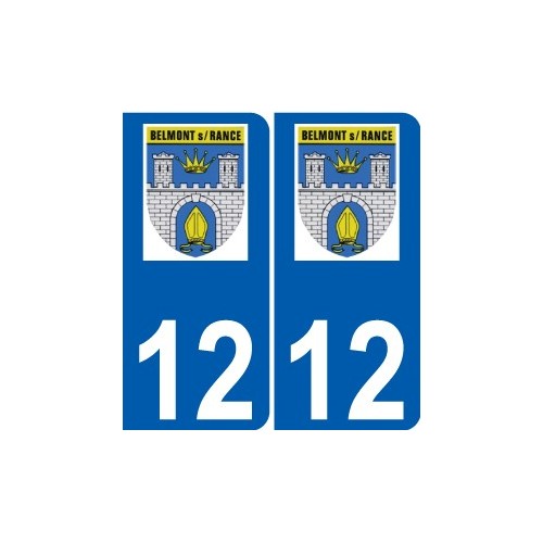 12 Belmont-sur-Rance logo autocollant plaque stickers ville