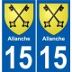 15 Léry blason autocollant plaque stickers ville