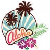 Aloha autocollant sticker adhesif