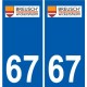 67 Breuschwickersheim logo autocollant plaque stickers ville