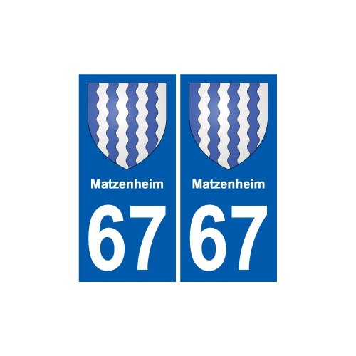 67 Matzenheim stemma adesivo piastra adesivi città