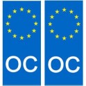 Okzitanisch OC sticker aufkleber platte europa