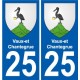 25 Léry logo autocollant plaque stickers ville