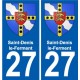 27 Léry blason autocollant plaque stickers ville