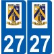 27 Léry logo autocollant plaque stickers ville