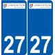 27 Léry logo autocollant plaque stickers ville