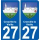 27 Léry blason autocollant plaque stickers ville