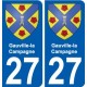 27 Léry coat of arms sticker plate stickers city