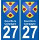 27 Léry coat of arms sticker plate stickers city