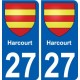 27 Léry coat of arms sticker plate stickers city