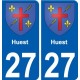 27 Léry coat of arms sticker plate stickers city