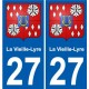 27 Léry blason autocollant plaque stickers ville