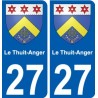 27 Léry blason autocollant plaque stickers ville