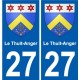 27 Léry coat of arms sticker plate stickers city