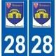 28 Dammarie logo autocollant plaque stickers ville