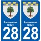28 Dammarie blason autocollant plaque stickers ville