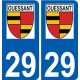 29 Penmarch logo adesivo piastra adesivi città