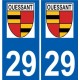 29 Penmarch logo adesivo piastra adesivi città