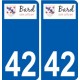 42Penmarch logo aufkleber typenschild aufkleber stadt