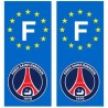 PSG Paris Foot F autocollant plaque