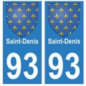 93 Saint-Denis stemma adesivo piastra adesivi città