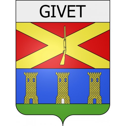 givet 08 ville Stickers blason autocollant adhésif