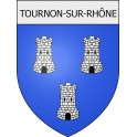 Pegatinas escudo de armas de Tournon-sur-Rhône adhesivo de la etiqueta engomada