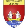 Pegatinas escudo de armas de Saintes-Maries-de-la-Mer adhesivo de la etiqueta engomada