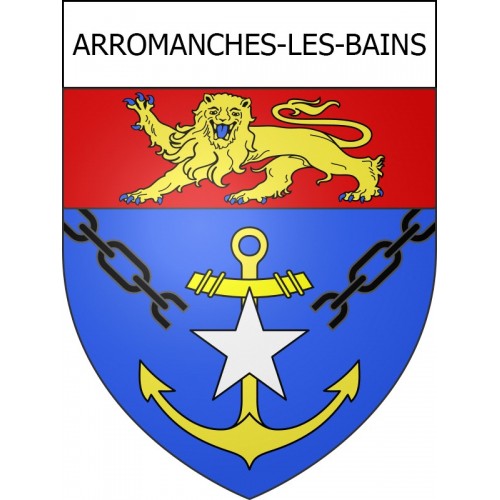 Arromanches-les-Bains Sticker wappen, gelsenkirchen, augsburg, klebender aufkleber