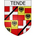 Pegatinas escudo de armas de Tende adhesivo de la etiqueta engomada