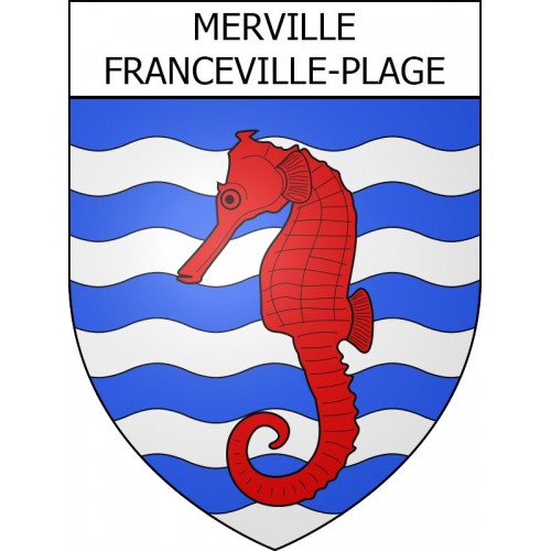 Merville-Franceville-Plage Sticker wappen, gelsenkirchen, augsburg, klebender aufkleber