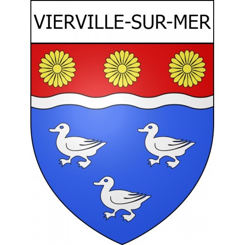 Vierville-sur-Mer Sticker wappen, gelsenkirchen, augsburg, klebender aufkleber