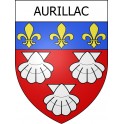 Pegatinas escudo de armas de Aurillac adhesivo de la etiqueta engomada