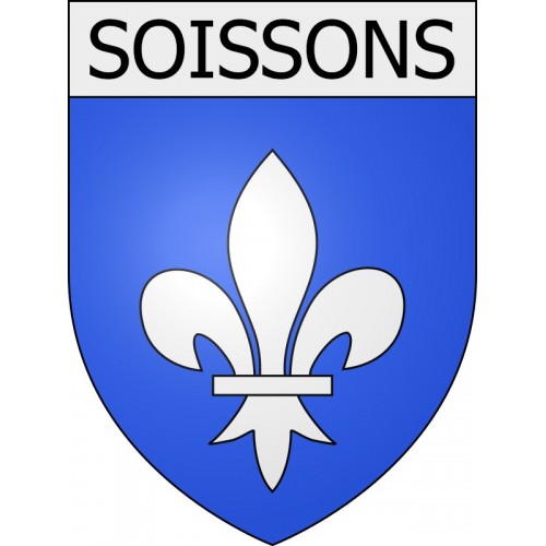 soissons 02 ville Stickers blason autocollant adhésif