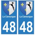 48 La Canourgue stemma adesivo piastra adesivi città