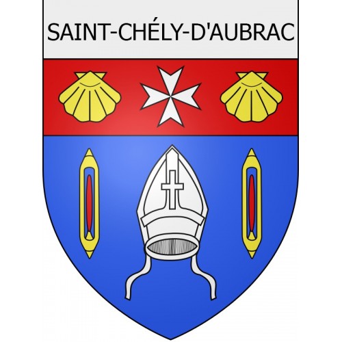 Saint-Chély-d'Aubrac 12 ville Stickers blason autocollant adhésif