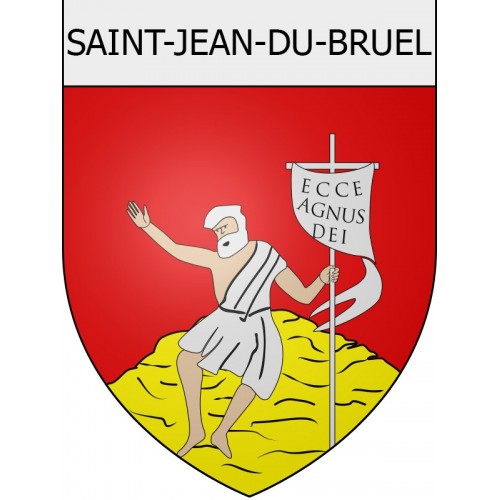 Saint-Jean-du-Bruel 12 ville Stickers blason autocollant adhésif