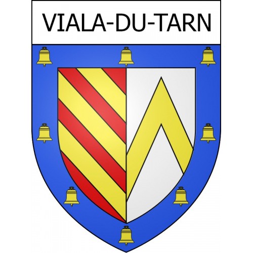 Viala-du-Tarn 12 ville Stickers blason autocollant adhésif