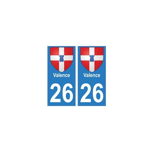 26 Valence blason autocollant plaque stickers ville