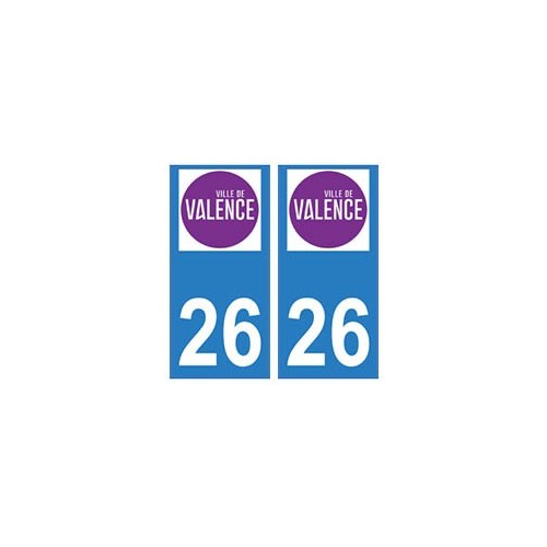 26 Valence logo autocollant plaque stickers ville