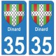 35 Dinard blason autocollant plaque stickers ville