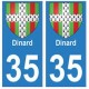 35 Dinard blason autocollant plaque stickers ville