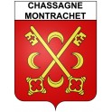 Pegatinas escudo de armas de Chassagne-Montrachet adhesivo de la etiqueta engomada
