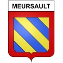 Pegatinas escudo de armas de Meursault adhesivo de la etiqueta engomada