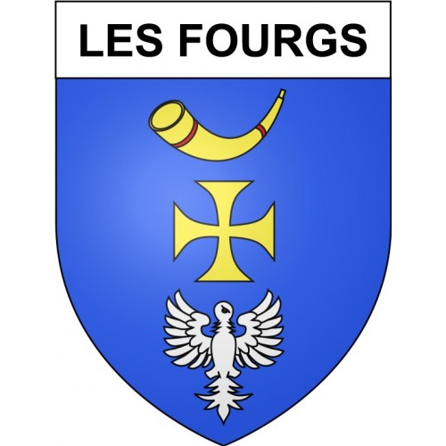 Les Fourgs 25 ville Stickers blason autocollant adhésif